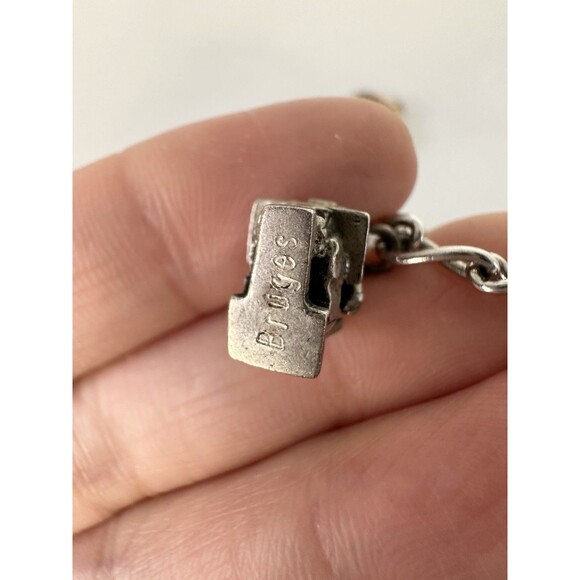 Vintage Sterling Silver Monaco Bell Eiffel Tower Charm Bracelet 7” - Picture 4 of 11